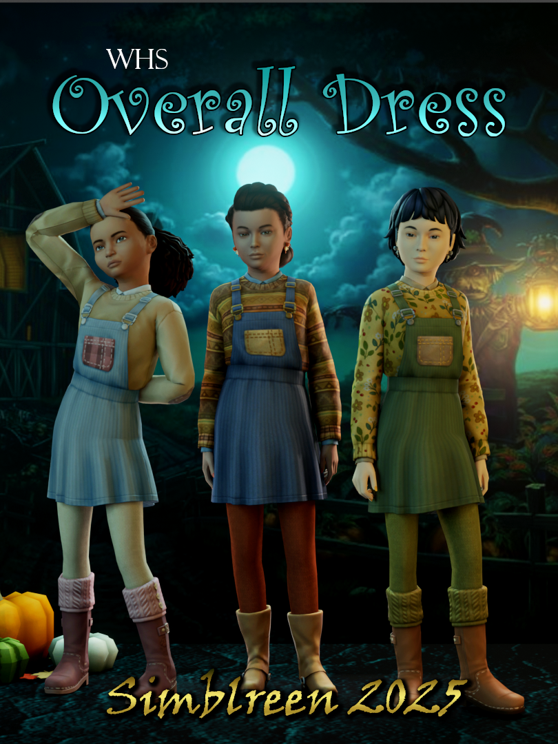 WHS - Werewolves Overall Dress 4Kids для Симс 4. Скачать мод