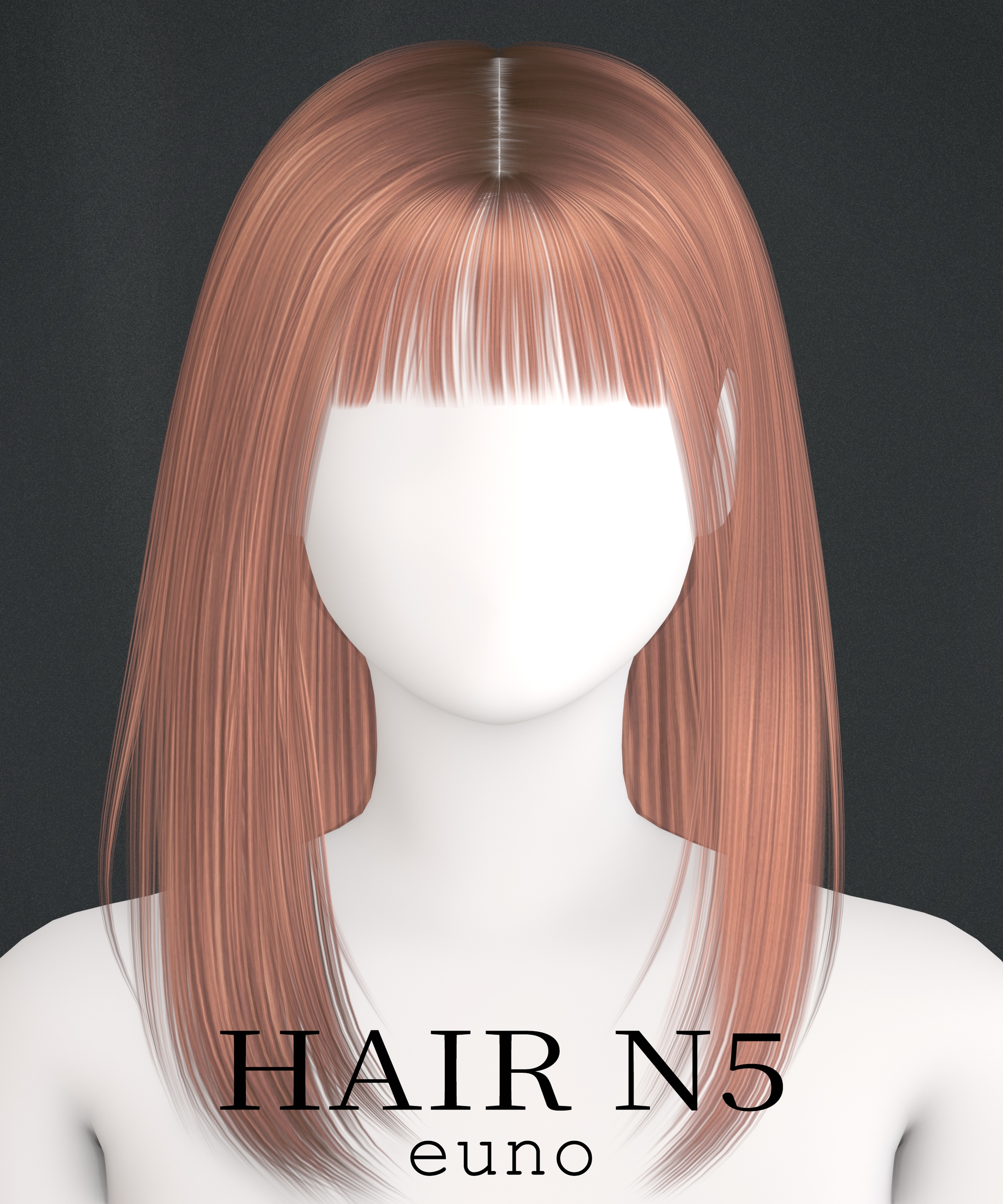 Женская прическа - Hair N5 для Симс 4. Скачать мод