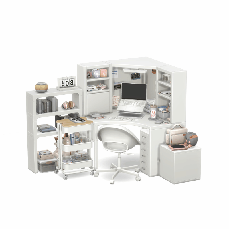 GUA - Desk Nook Set для Симс 4. Скачать мод