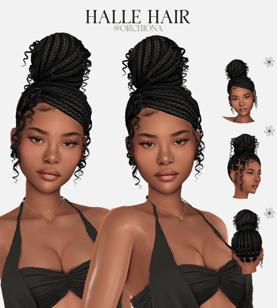 HALLE HAIR ♡ I o n a для Симс 4. Скачать мод