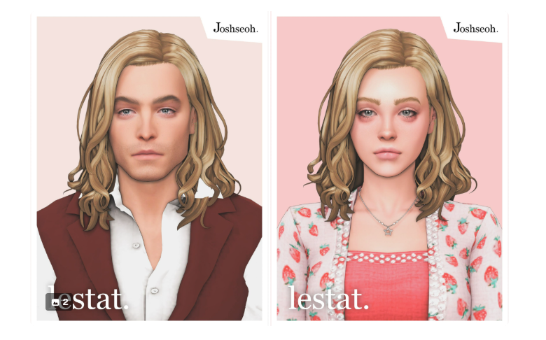Lestat Hair Josh (jo_se_oh / joshseoh) для Симс 4. Скачать мод Картинка мода