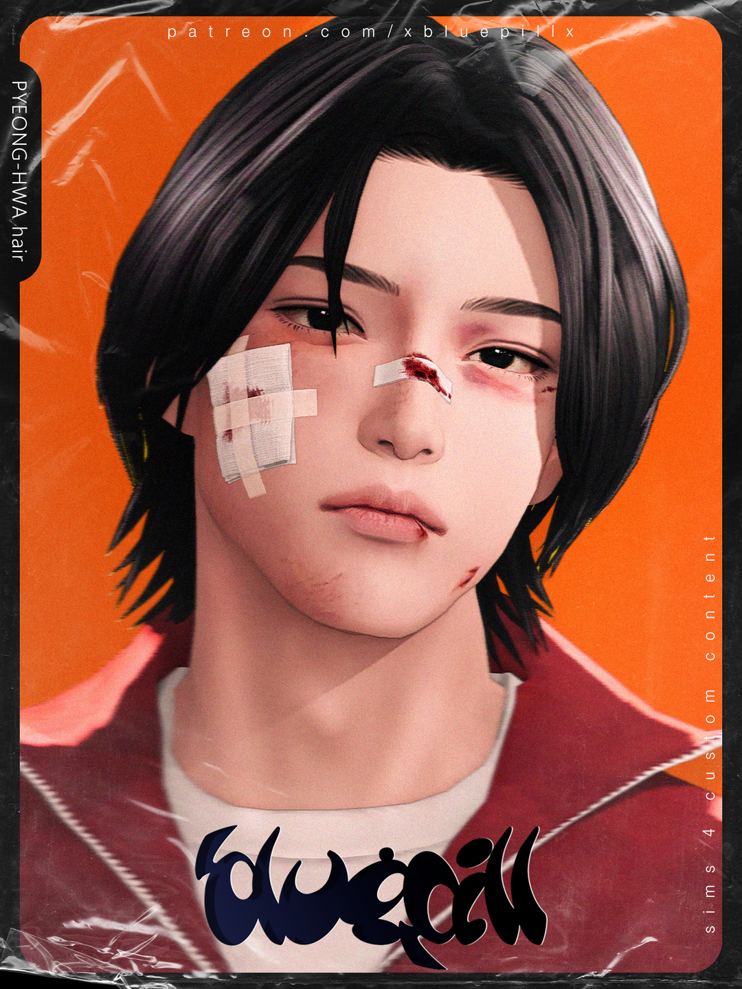 Мужская прическа - PYEONG-HWA hair для Симс 4. Скачать мод