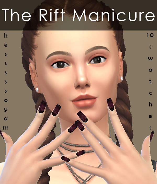 Ногти The Rift Manicure для Симс 4. Скачать мод
