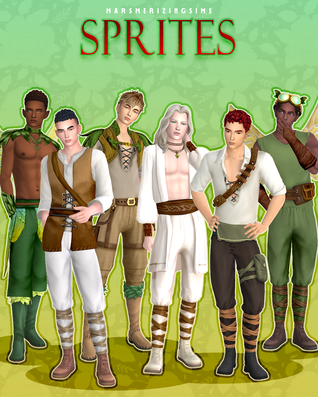 Sprites Set marsmerizingsims для Симс 4. Скачать мод