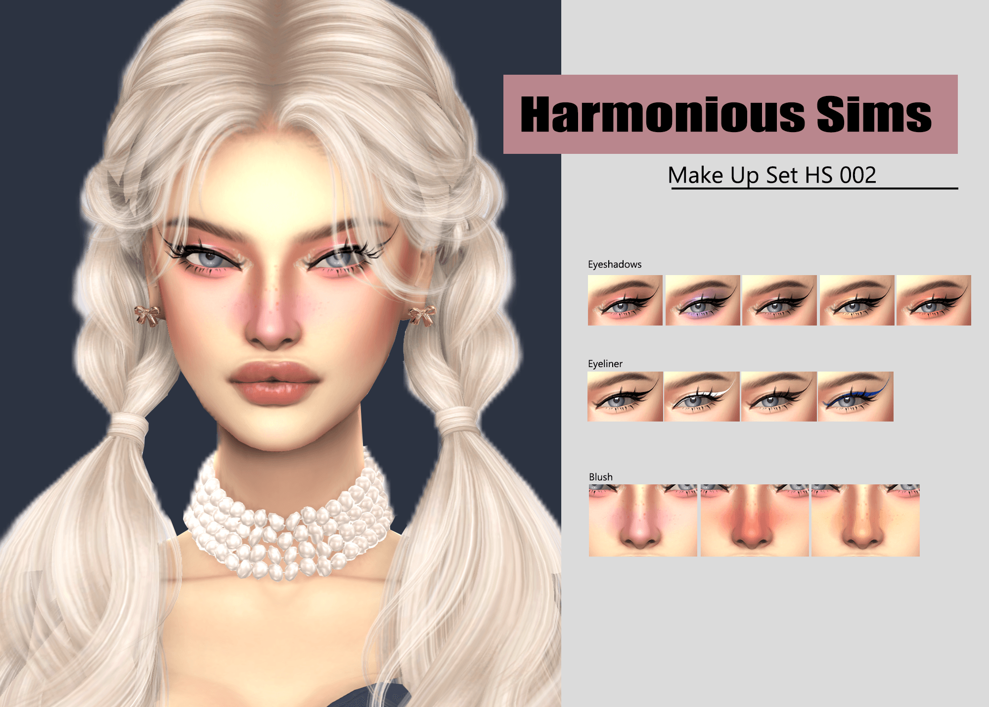 Make Up Set HS 003 для Симс 4. Скачать мод Картинка мода