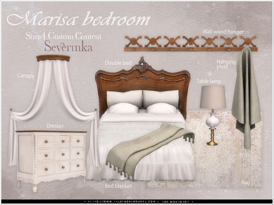 Marisa bedroom Pt.1 для Симс 4. Скачать мод Картинка мода