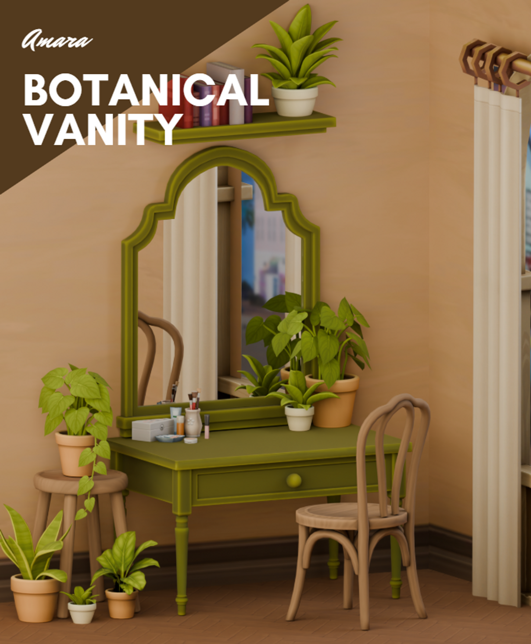 AMARA - Botanical Vanity Set для Симс 4. Скачать мод Картинка мода