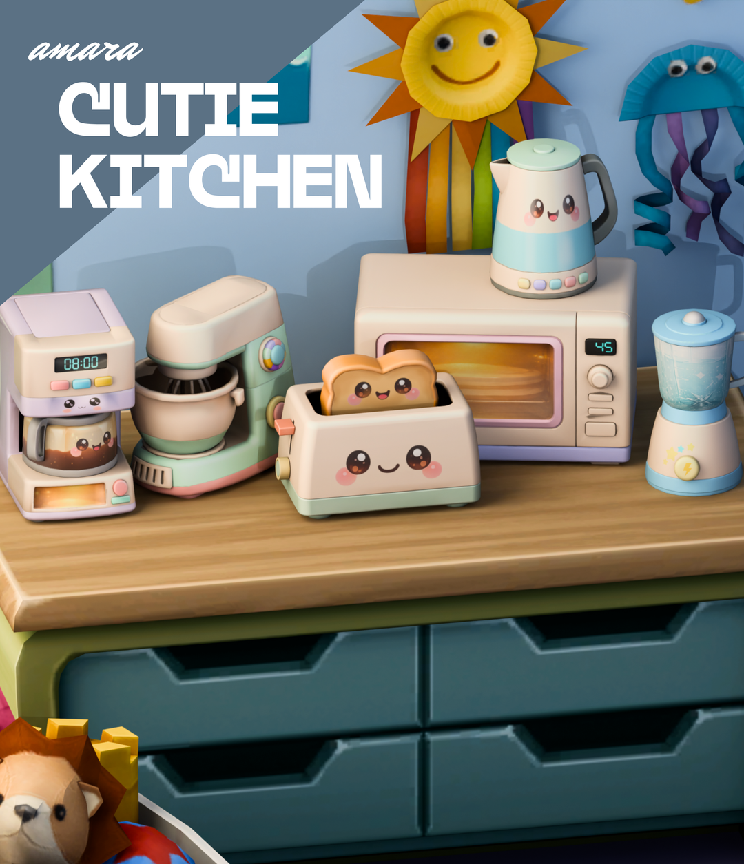AMARA - Cutie Kitchen Set для Симс 4. Скачать мод Картинка мода
