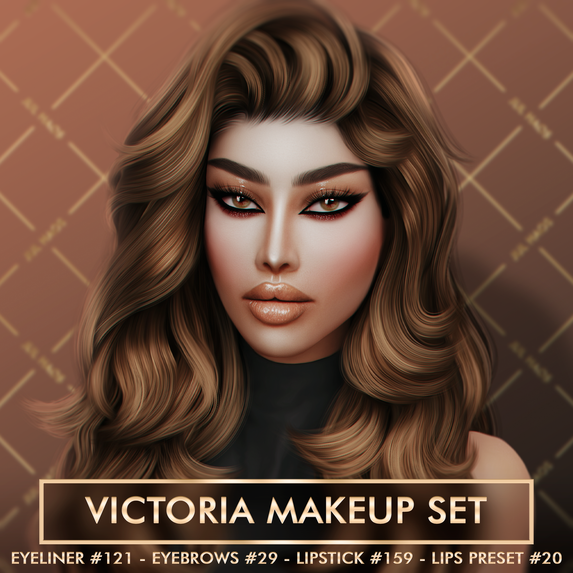 VICTORIA MAKEUP SET для Симс 4. Скачать мод Картинка мода