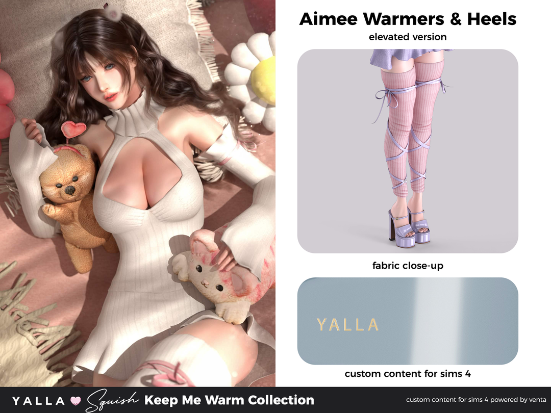 YALLA Aimee Warmers & Heels (Gift) для Симс 4. Скачать мод Картинка мода