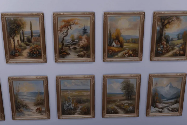 Vintage landscape paintings
