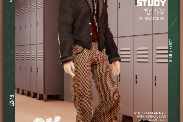 Men's Classic Loose Baggy Fit Pants Winter School Uniform