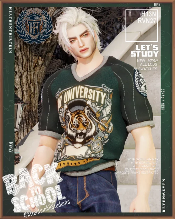 Men's Classic Fit Raglan Graphic University Tee Shirt