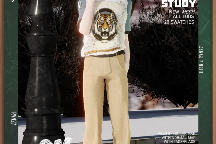Child's Luxurious Loose Pleated Pants Winter School Uniform (Male)