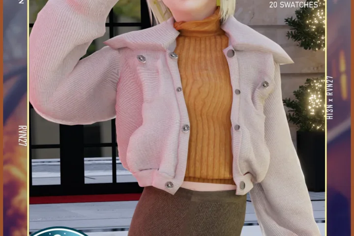 Child's Snap Button Winter Fleece Jacket with Mockneck Pullover