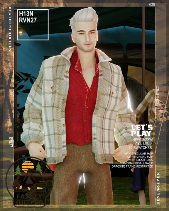 Layered Shirt Plaid Button-Up Jacket