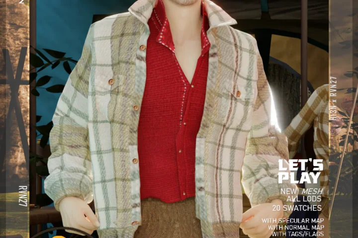 Layered Shirt Plaid Button-Up Jacket