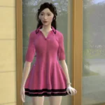 Chic Short Knit Polo Dress [HQ compatible]