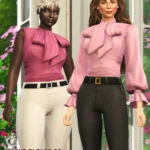 Mauve Dress & Blouse Set