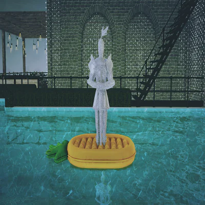 Group poses ''Pool party''