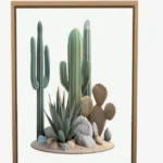 Cactus wall prints set