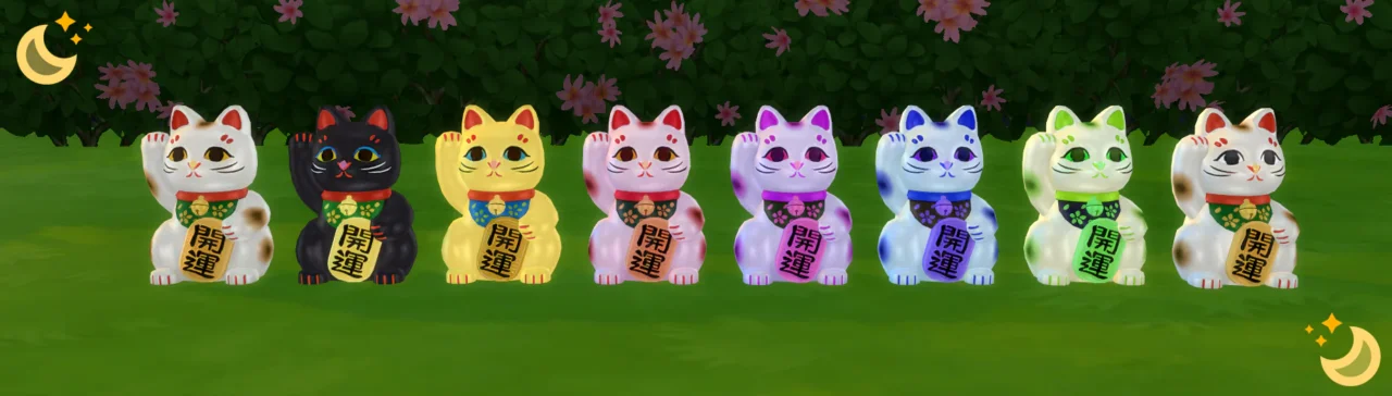 Maneki-Neko Lucky Cat Duo