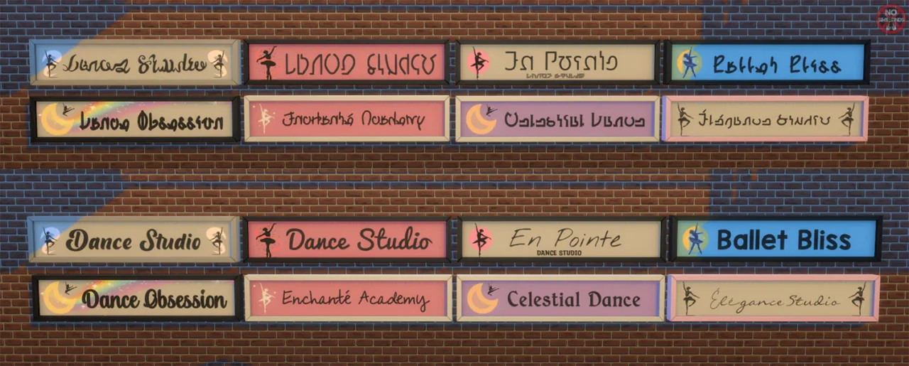 Dance Studio Signs