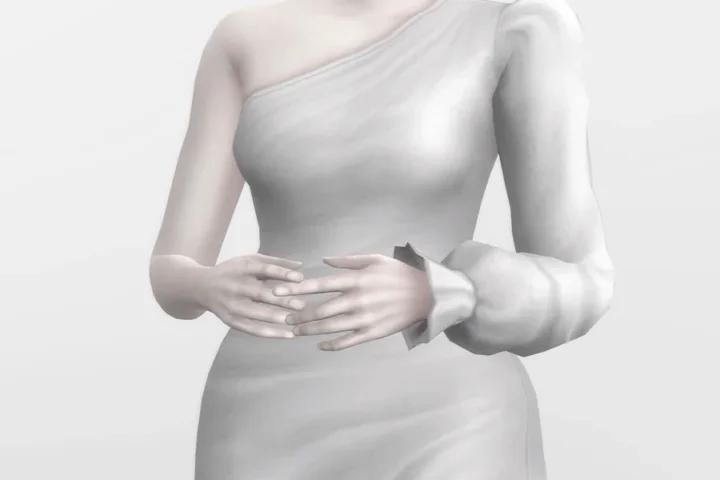 Hadria Asymmetrical Gown - Black Couture