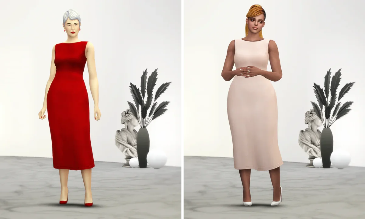 Crepe Midi Dress