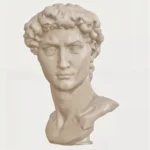 Minimal statue Michelangelo's David head