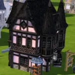 Medieval Old Town Hood Deco Houses - Broom Maker Set