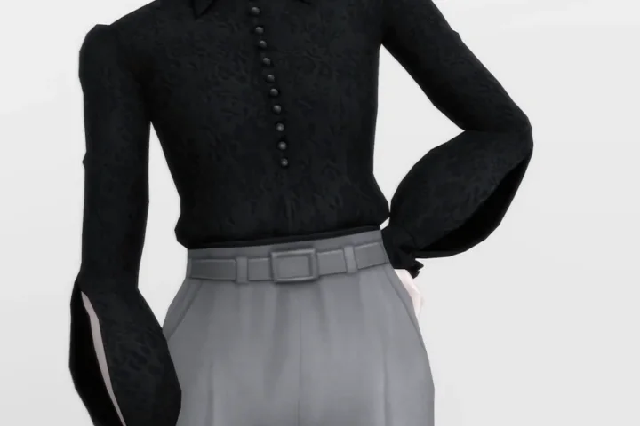 Dorsey Blouse - Black Couture