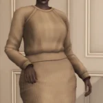 Basic VI - Crème Knit Sweater & Skirt