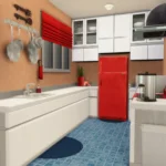 Base Game Modern House | Oasis Springs | Colorful Modern Home | No CC