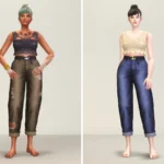 Seashell Wavvve II - Sleeveless Top & Jeans Set
