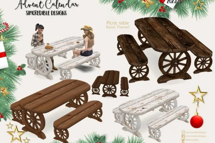 '23 Advent Calendar - Day 4 🎅🎁 - Ranch Picnic Table