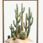 Cactus wall prints set