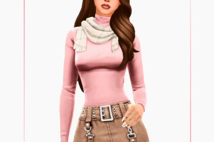 Woman Top with Scarf - Kam - Version 3
