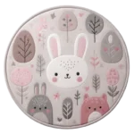Rabbit Round Rugs : 2 versions