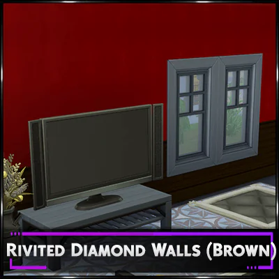 Rivited Diamon Wallpaper (Brown)