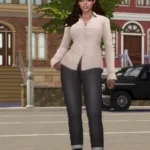 Hazel Shirt & Cedar Jeans Set (Female) - Autumn City