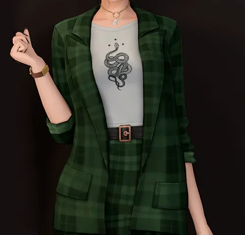 [Dark Acedemia Collection] - Plaid Jacket