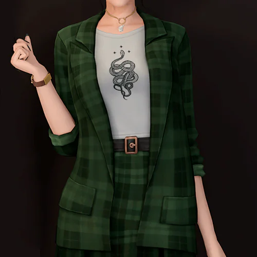 [Dark Acedemia Collection] - Plaid Jacket