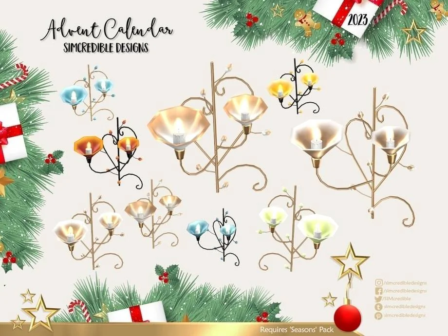 '23 Advent Calendar - Day 5🎅🎁 - Flower Candle Holders 🌺🕯️