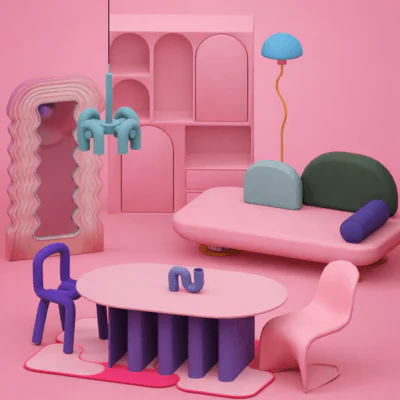 Soft Pop Living Set