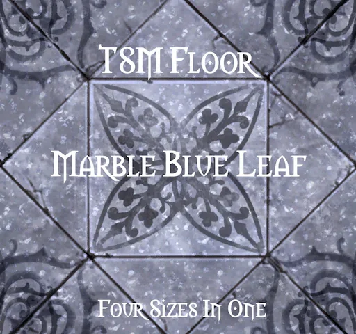 TSM Floor Marble Blue Leaf