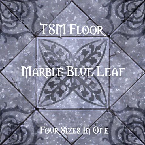 TSM Floor Marble Blue Leaf