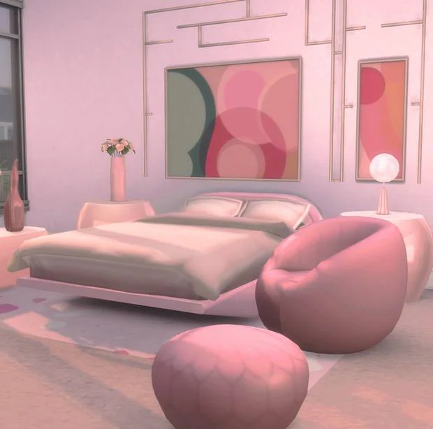 Modern Pink Bedroom Set [Maxis Match]