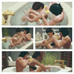 Couple taking a bath pose pack
