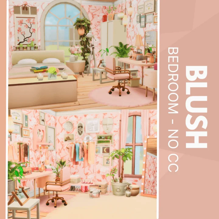 Blush Bedroom - No CC